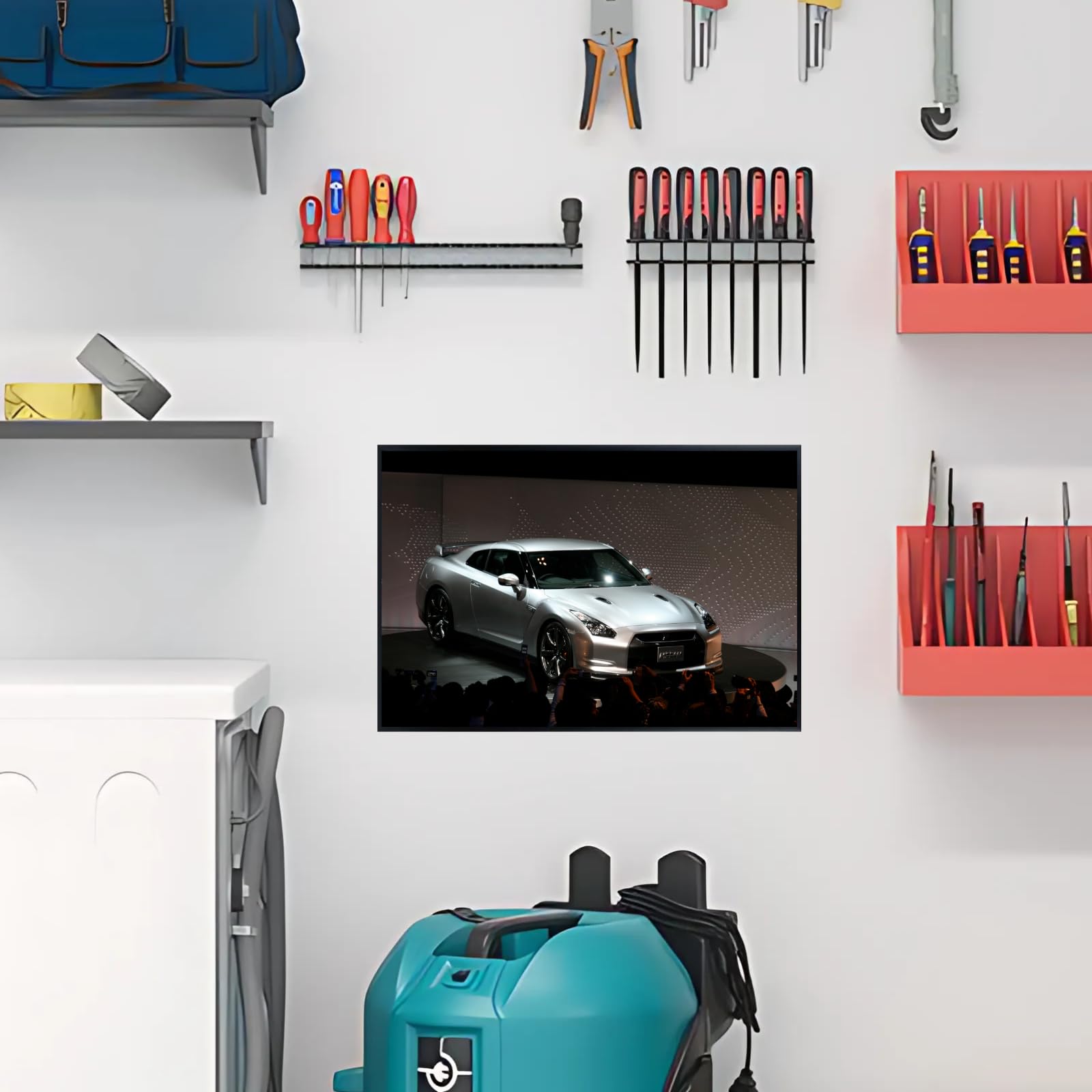 Blessed Posters Nissan GT-R JDM Poster – Racing Sports Car Wall Art Print for Garage, Office, Bedroom, or Living Room Automotive Decor