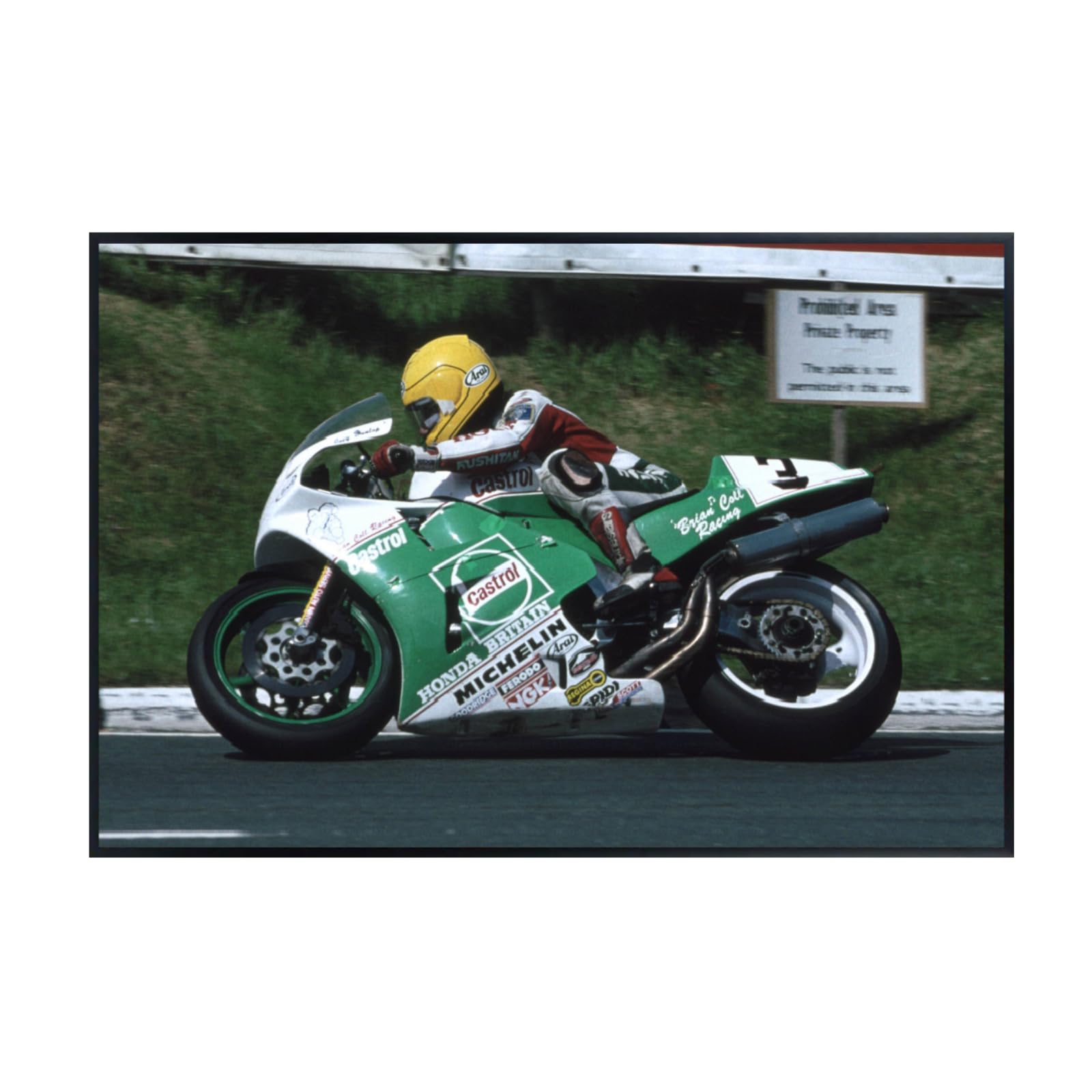 VFR750R RC30 Poster - Sport Motorcycle Wall Art Decor for Living Room, Office or Garage