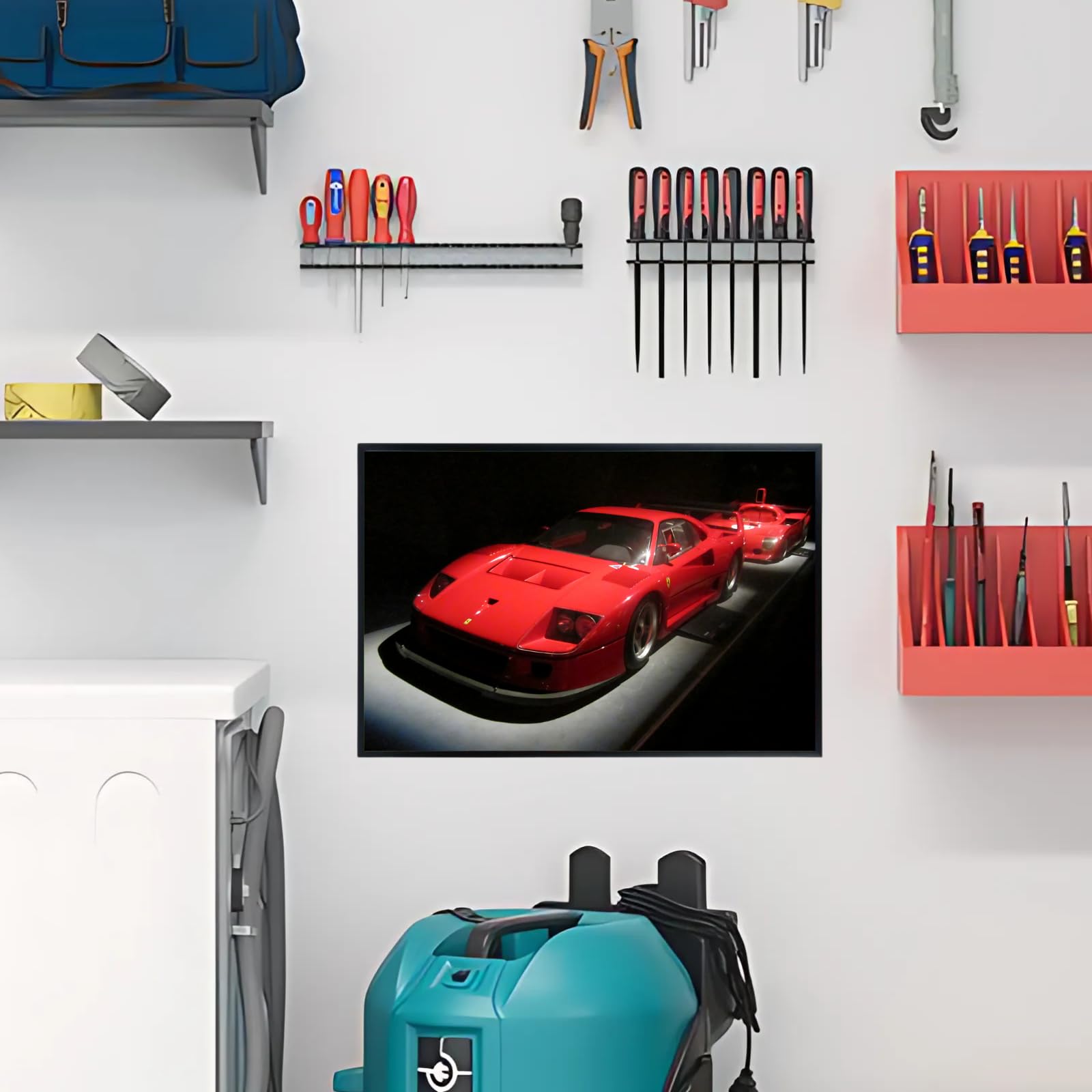 Blessed Posters Ferrari F40 Poster Luxury Classic Supercar Wall Art Print for Living Room Bedroom Office Garage Décor
