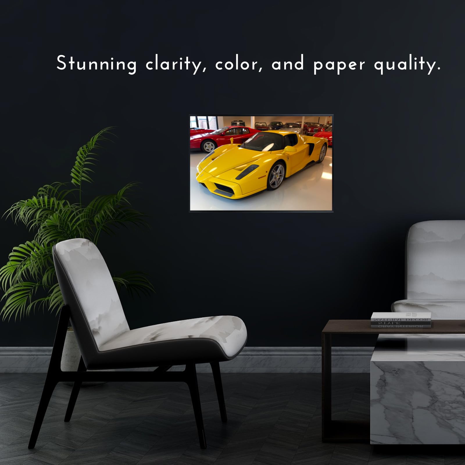 Blessed Posters Ferrari Enzo Poster – Exotic Italian Supercar Wall Art – Luxury Car Print for Garage Office Bedroom Living Room Décor