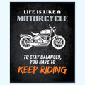Blessed Posters Keep Riding Motorcycle Decor Inspirational Wall Decor Motivational Wall Art Garage Wall Decoration Gift for Men Motorcycle Lovers