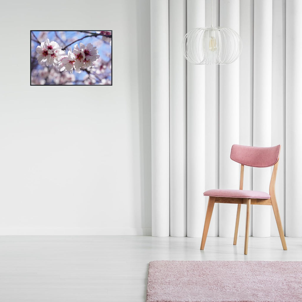 Cherry Blossom Wall Art Poster – Botanical Floral Print, Elegant Nature-Inspired Home Decor for Living Room, Bedroom, or Office
