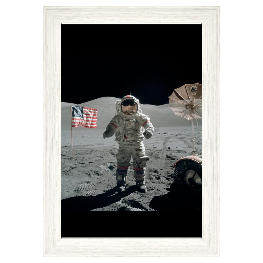 Apollo Moon Landing Poster – NASA Space Wall Art – Astronaut Photography Print for Space Lovers and Aerospace Gifts