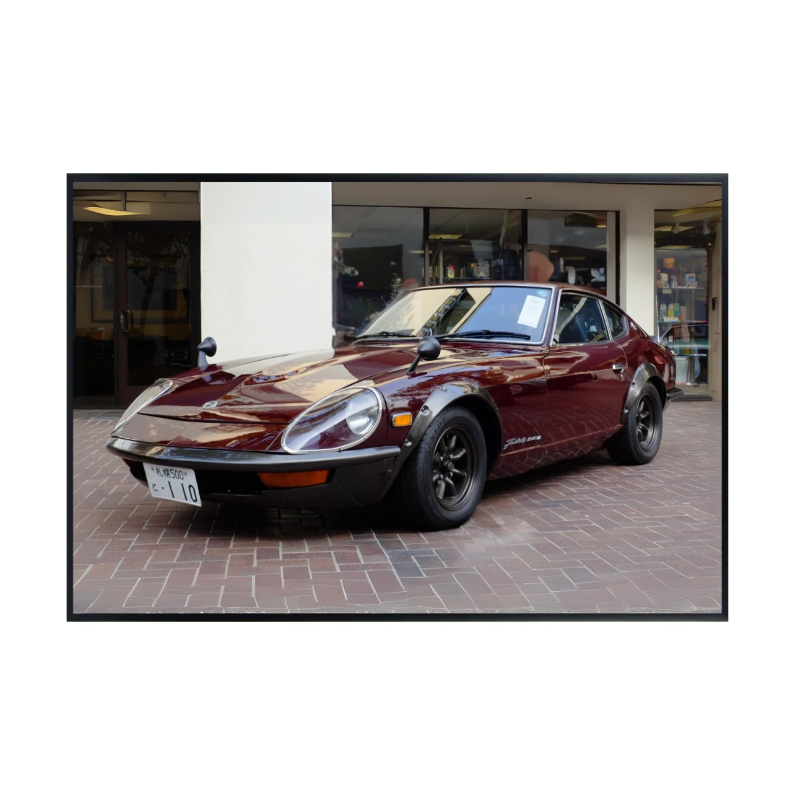 Blessed Posters Datsun 240Z Artwork – Vintage JDM Classic Car Poster for Garage Lounge Workspace – Timeless Retro Wall Decor