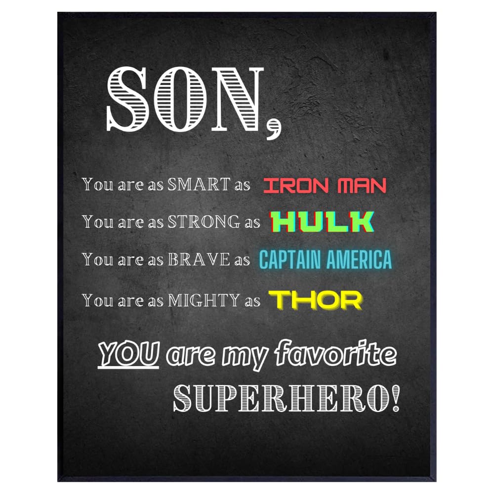 Boys Room Wall Art Print You Are My Superhero Poster Kids Bedroom Decor Gaming Room Decoration Gift