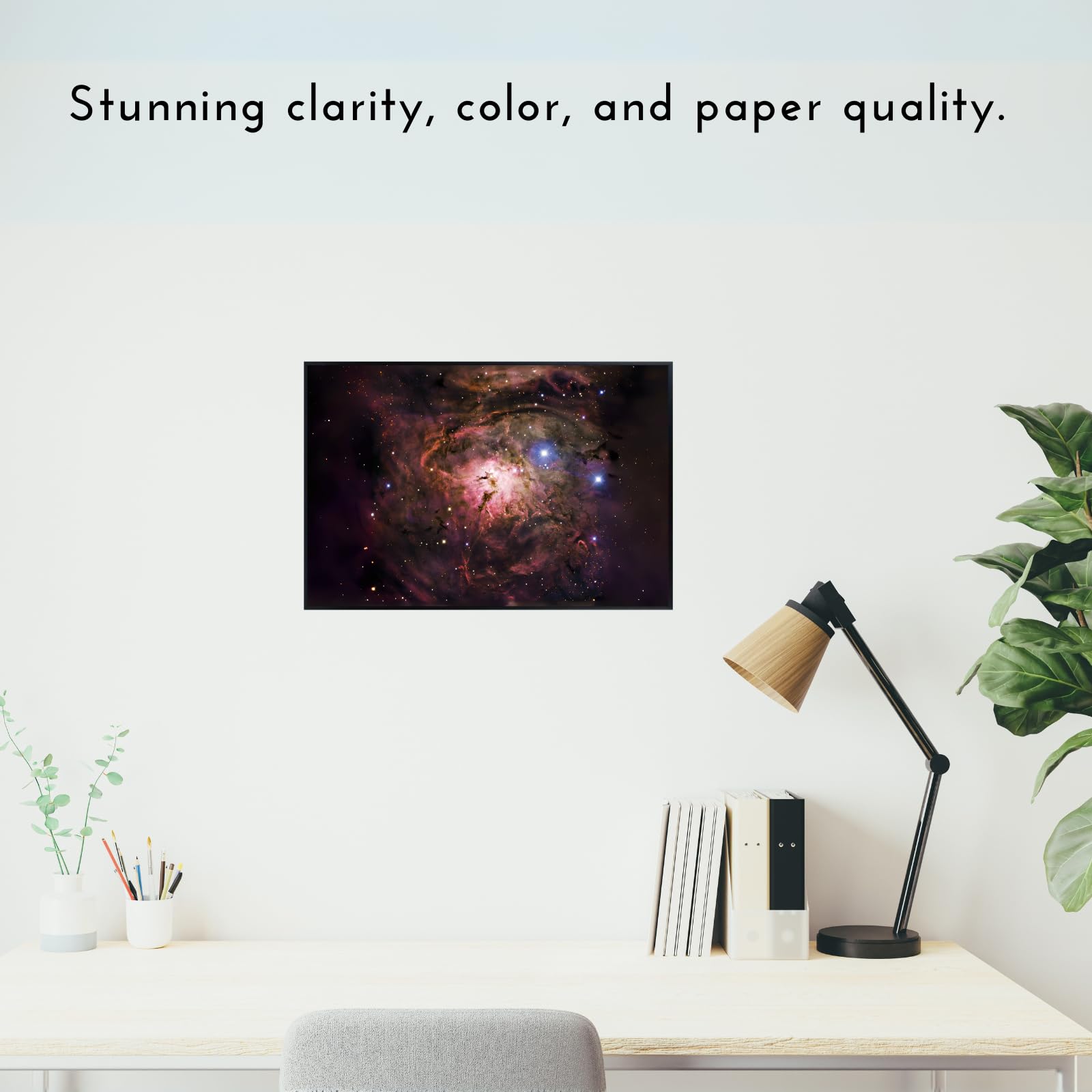 Blessed Posters Lagoon Nebula Poster – Space Galaxy Wall Art Print – Astronomy Photography for Bedroom Living Room Home Office Decor