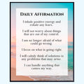 Blessed Wall Art Print - Daily Affirmation Poster - Inspirational Quote Decor for Bedroom Living Room Office - Positive Gifts for Women Girls