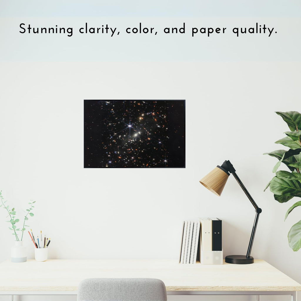 Blessed Posters Galaxy Cluster Wall Art – Night Sky Astronomy Print Space Photography Poster for Bedroom Living Room Home Office Decor