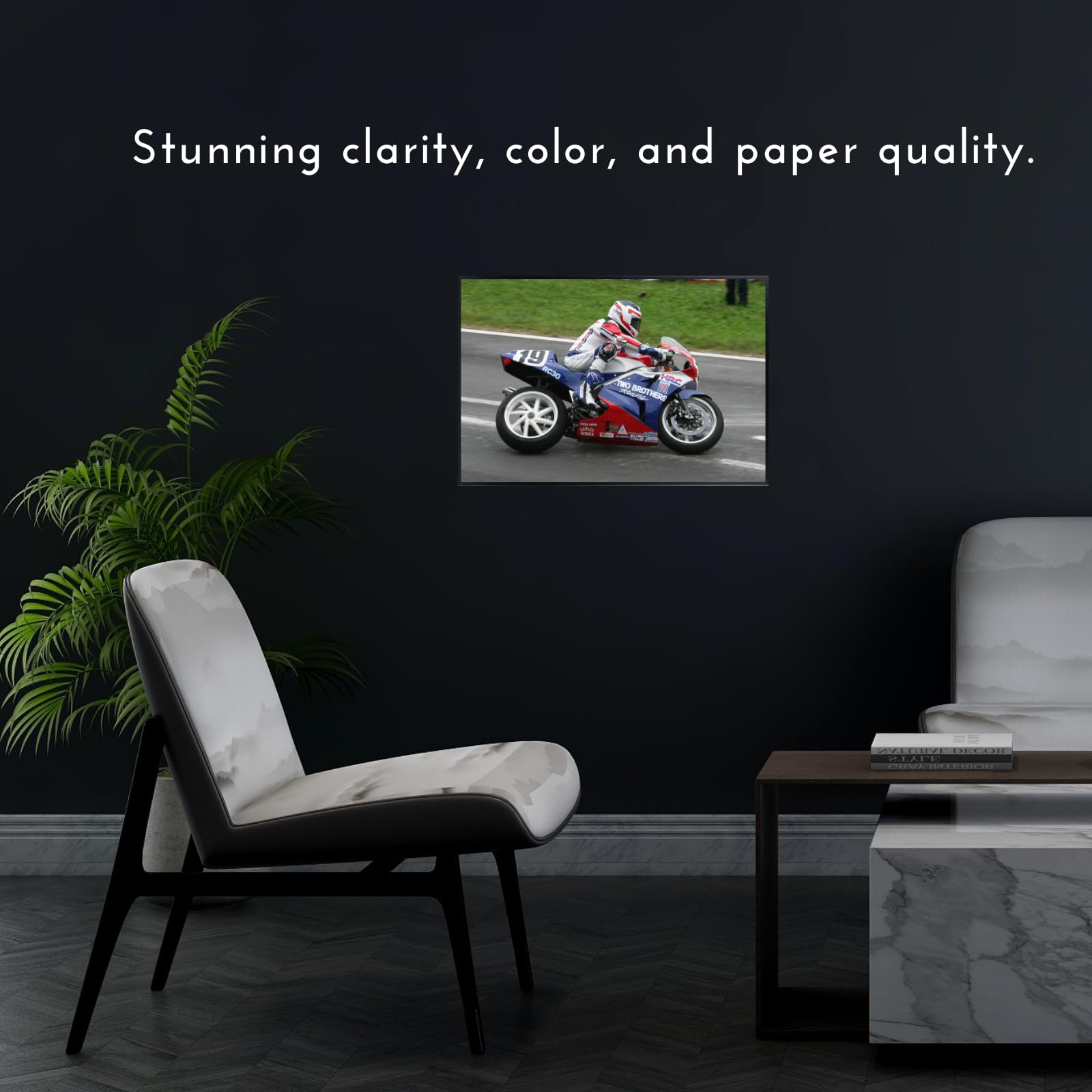 VFR750R RC30 Poster - Sport Motorcycle Wall Decor for Office, Living Room or Man Cave