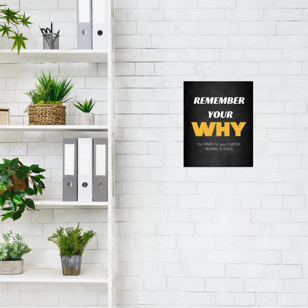 Blessed Posters Remember Your Why Motivational Wall Decor Gym Home Office Inspirational Wall Art Gift