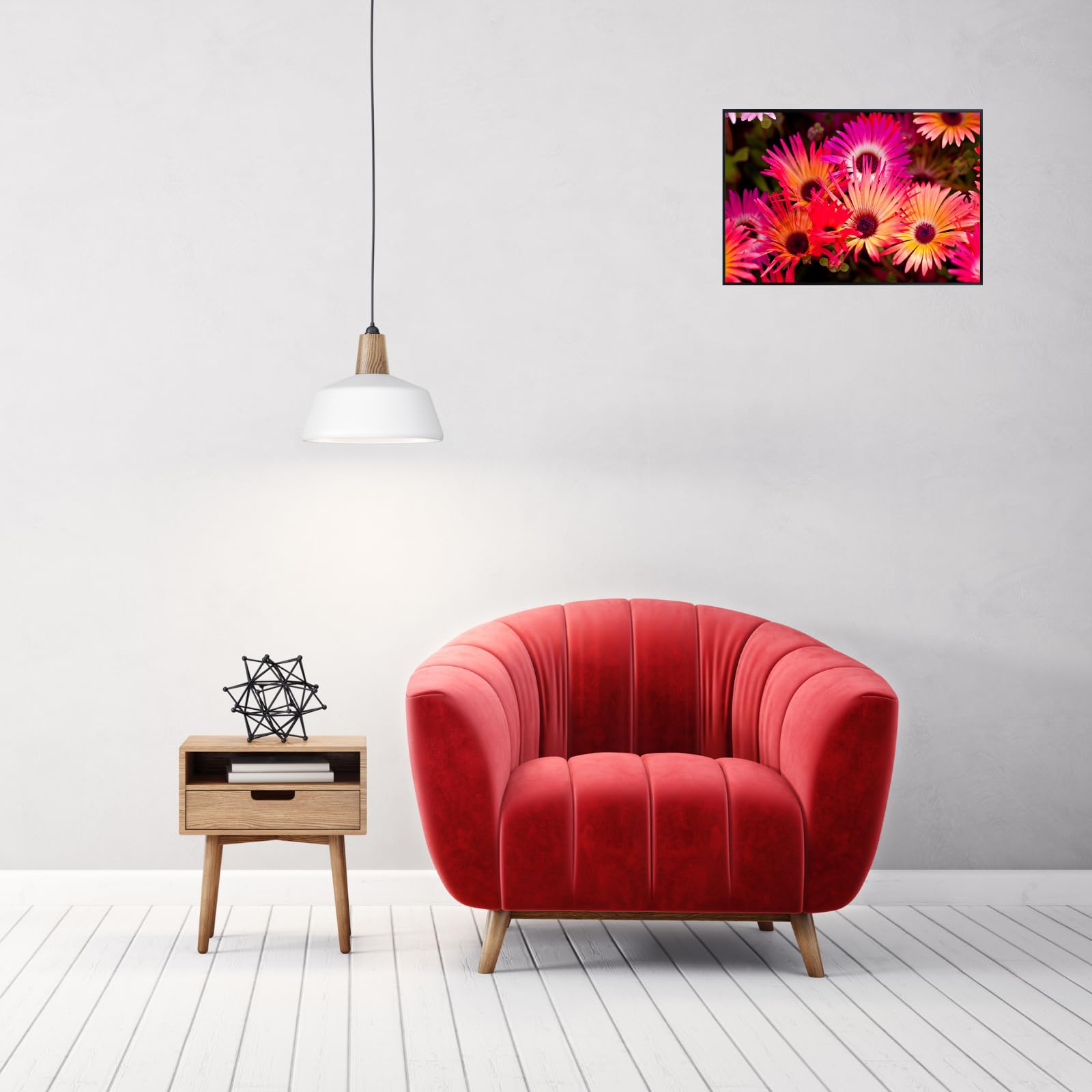 Livingstone Daisy Wall Art Poster – Vibrant Floral Botanical Print, Colorful Home Decor for Living Room, Bedroom, or Office