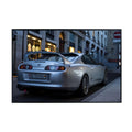 Blessed Posters Toyota Supra MK4 A80 Wall Art – JDM Sports Car Poster for Garage, Office, or Bedroom – Classic Japanese Performance Car Print – Automotive Decor Gift
