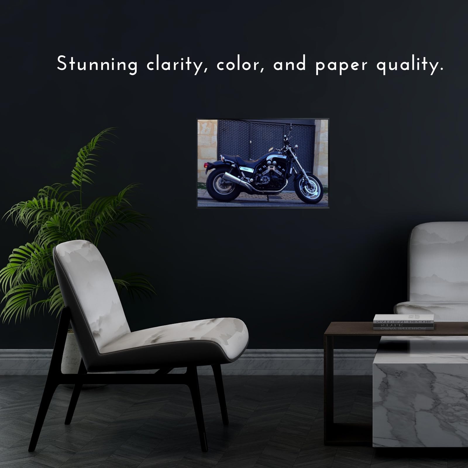 Yamaha VMAX Motorcycle Poster - Power Cruiser Wall Decor for Rider Garage, Living Room or Man Cave