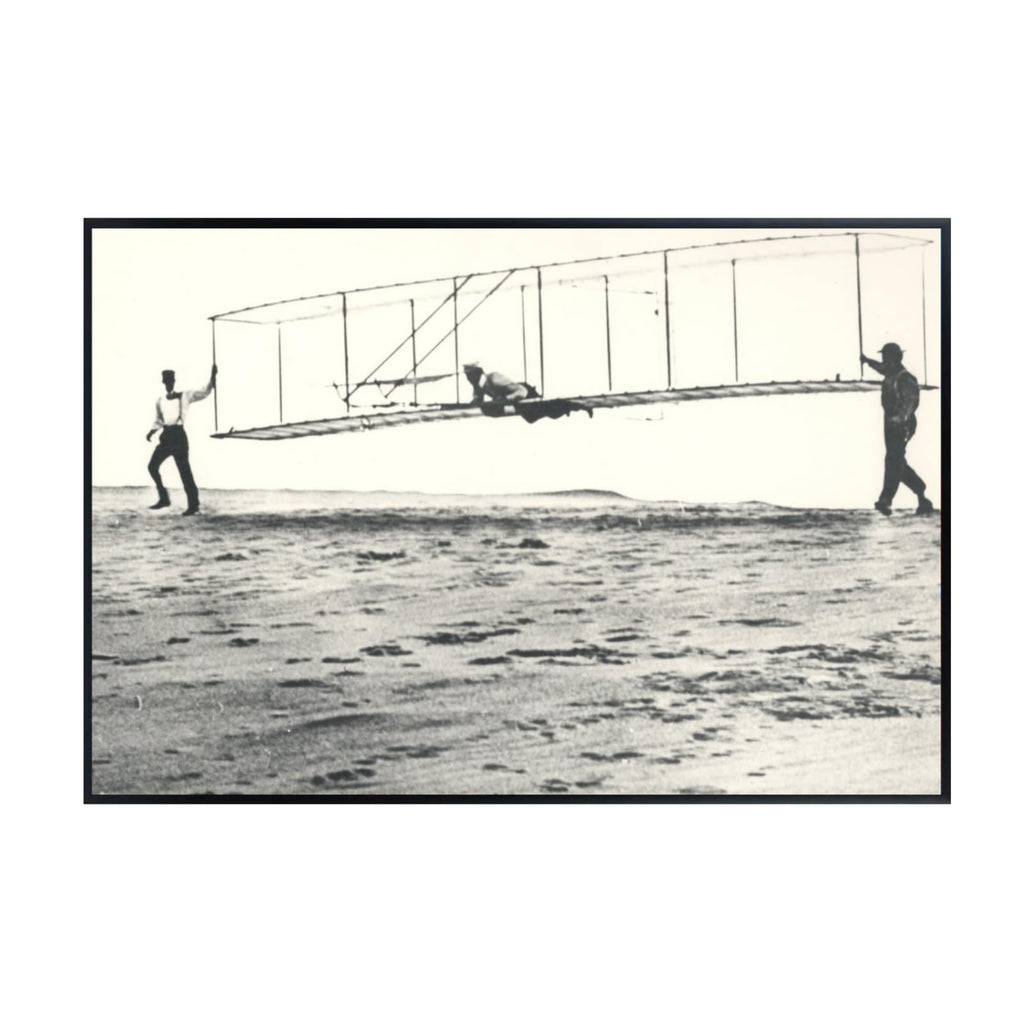 Blessed Posters Wright Brothers Glider Tests Poster – Night Sky Wall Art Print for Home, Bedroom, Living Room, Office – Aviation and Space Photography Artwork