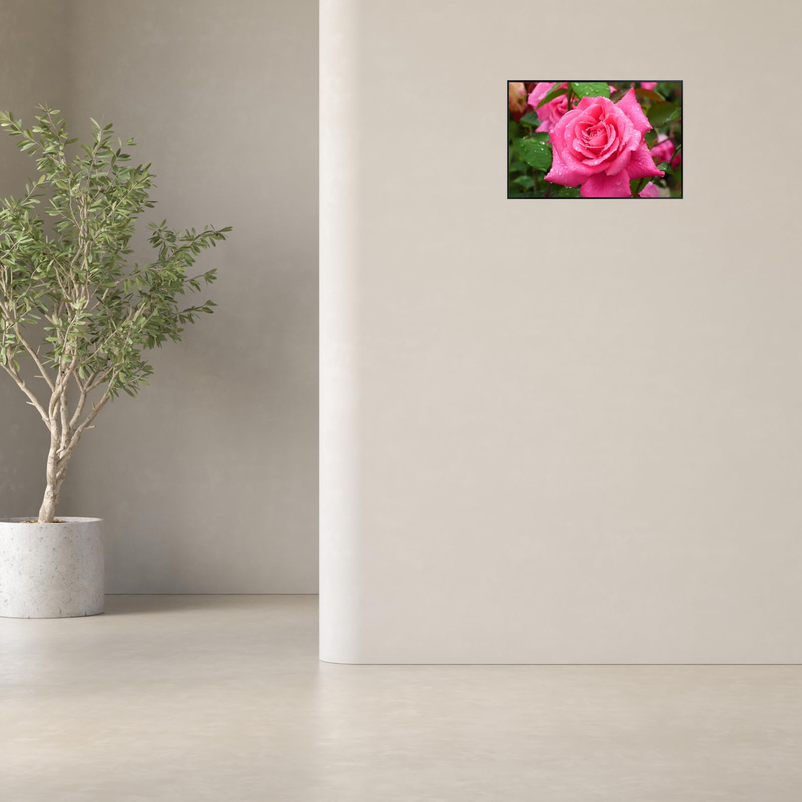 Elegant Hybrid Tea Rose Wall Art Poster – Home Decor Botanical Print for Living Room, Bedroom, Office Wall Decor