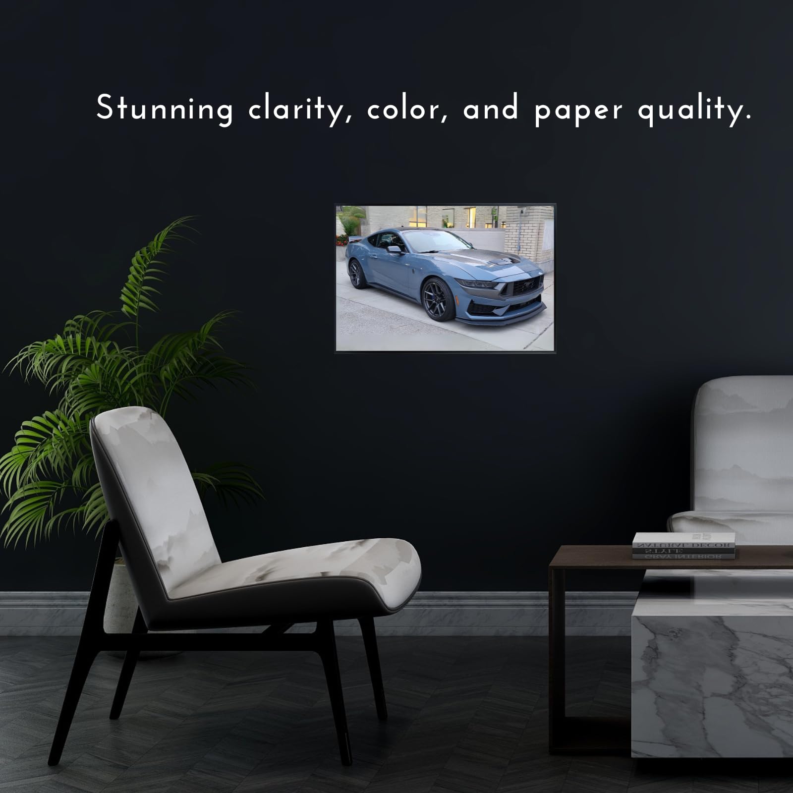 Blessed Posters Ford Mustang Boss 429 Print – Classic Muscle Car Poster for Home Garage Office Bedroom Décor – Automotive Gift