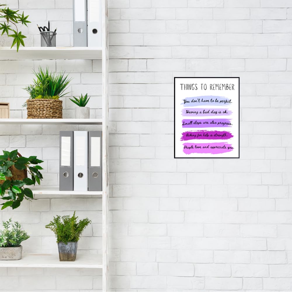 Things to Remember Wall Art Print - Positive Affirmation Poster - Inspirational Quote Decor for Bedroom Living Room Office - Motivational Gifts for Women Girls