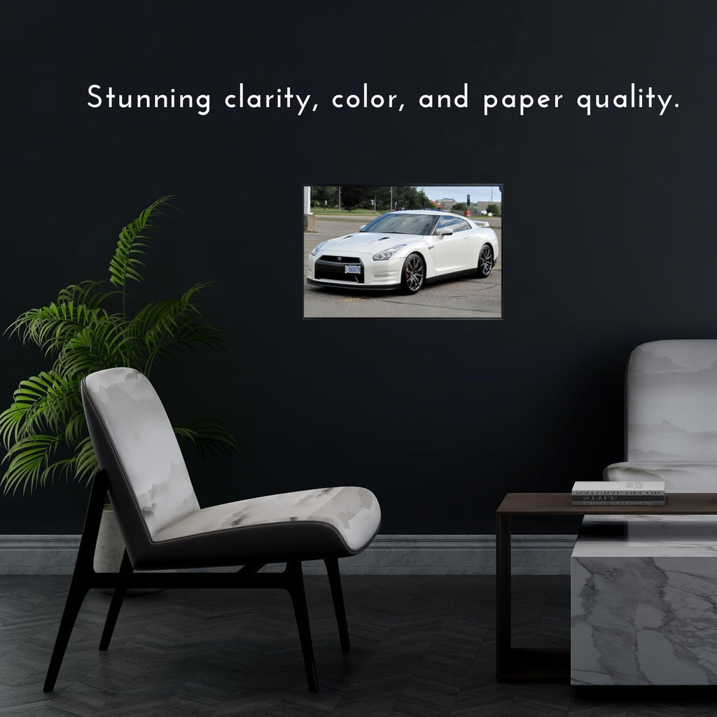 Blessed Posters Nissan GT-R Poster Luxury Supercar Racing Wall Art Automotive Print Garage Office Home Decor