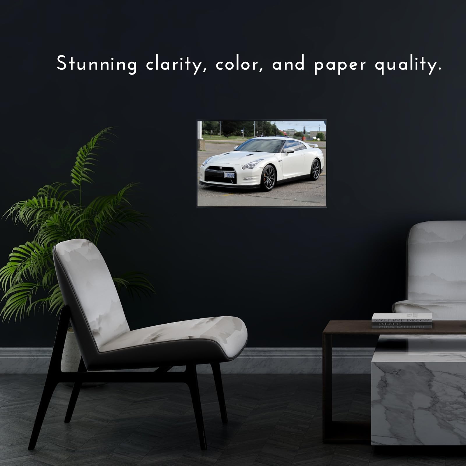 Blessed Posters Nissan GT-R Poster Luxury Supercar Racing Wall Art Automotive Print Garage Office Home Decor