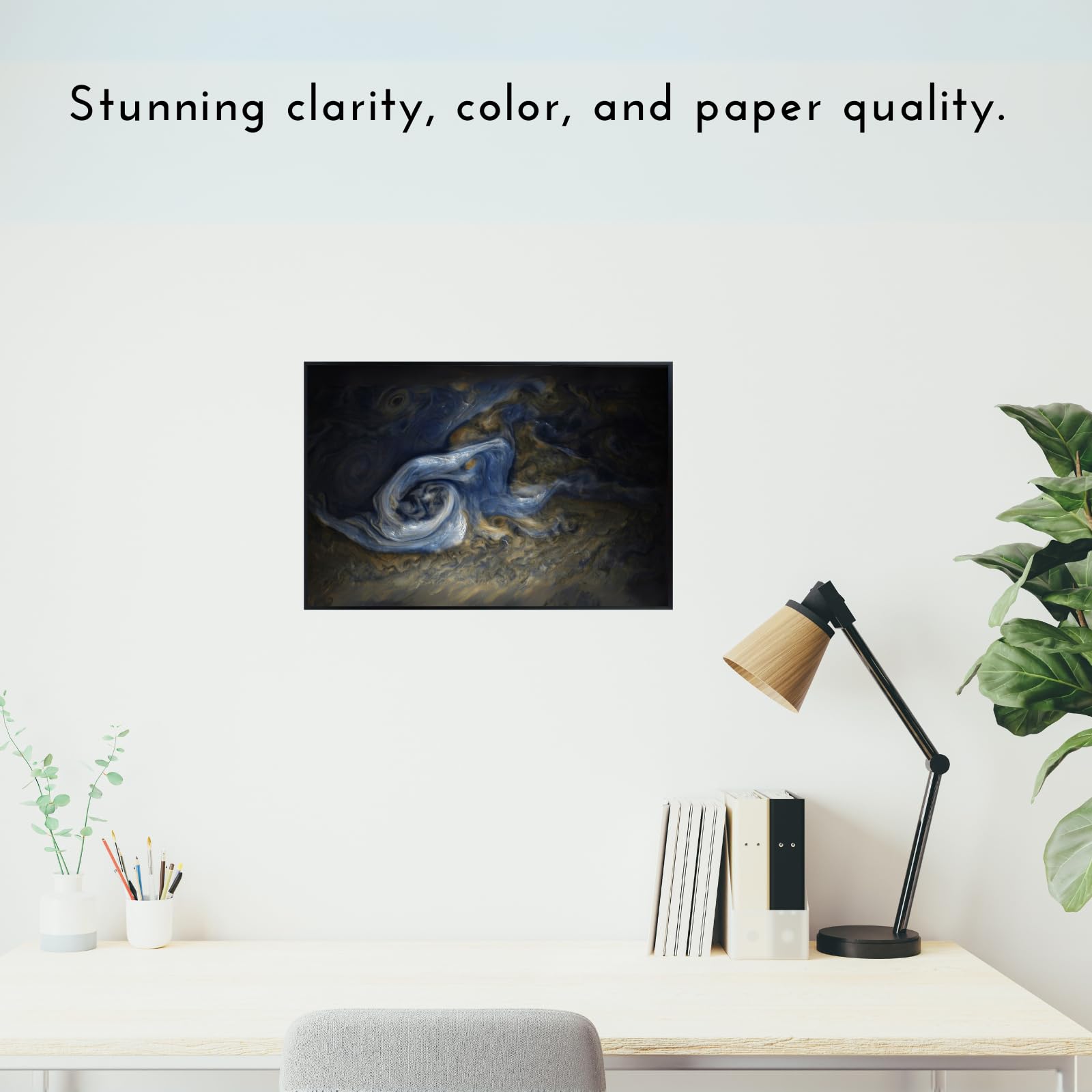Blessed Posters Jovian Tempest Poster – Jupiter Storm Wall Art Print for Bedroom, Living Room, Office, or Home Decor – Space Astronomy Photography Artwork