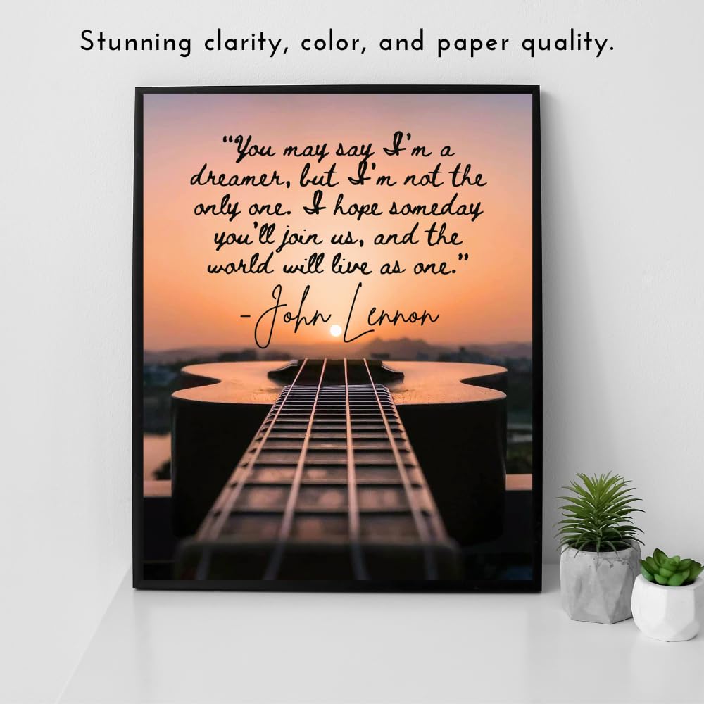 Blessed Posters You May Say I'm a Dreamer John Lennon Quote Inspirational Wall Decor Motivational Wall Art Bedroom Living Room Gift for Women