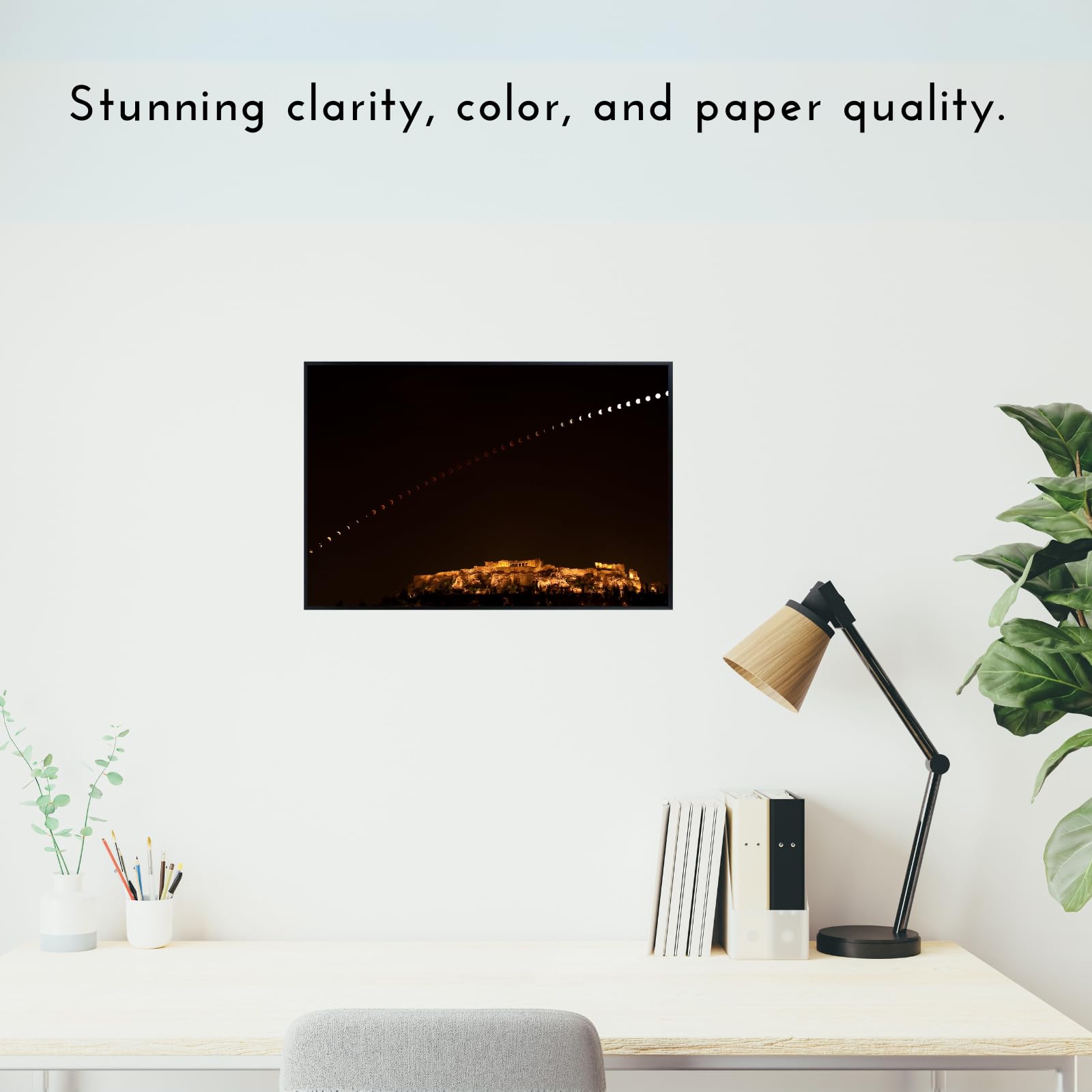 Blessed Posters Lunar Eclipse Poster – Night Sky Wall Art Print for Bedroom, Living Room, Office, or Home Decor – Space Astronomy Photography Artwork