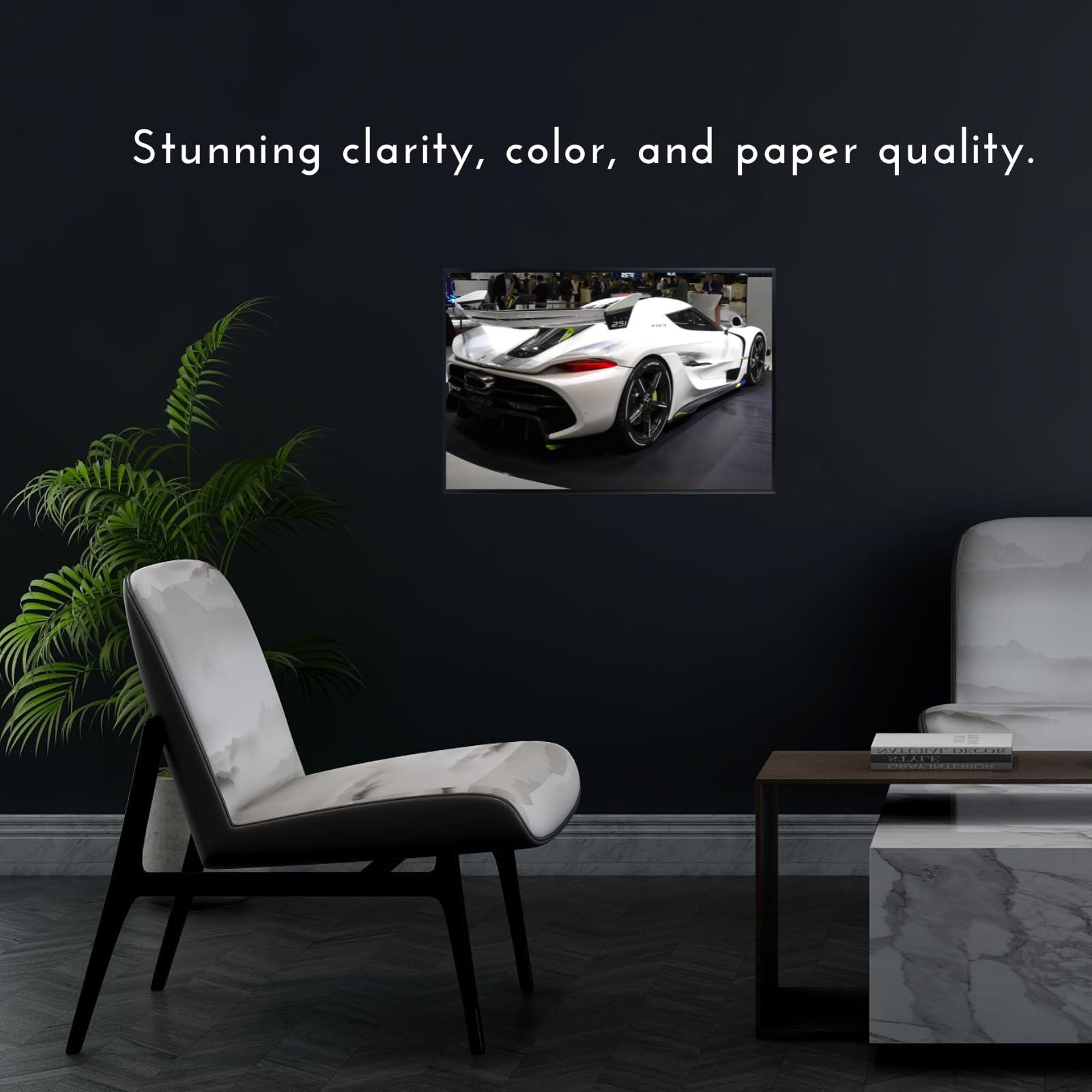 Blessed Posters Koenigsegg Jesko Poster – Hypercar Wall Art Print – Luxury Car Poster for Garage Office Bedroom Living Room Décor