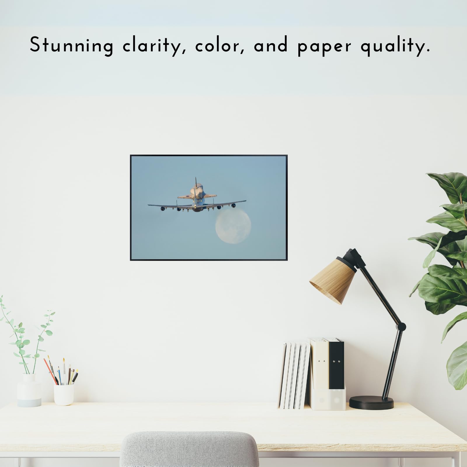 Blessed Posters 747 Shuttle Carrier Aircraft Poster – Galaxy Wall Art Print for Home Office Bedroom Decor – Space Photography Artwork