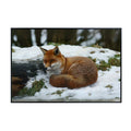 Snow Fox Poster – Wildlife Nature Wall Art Print for Bedroom, Living Room, Office, or Study Décor