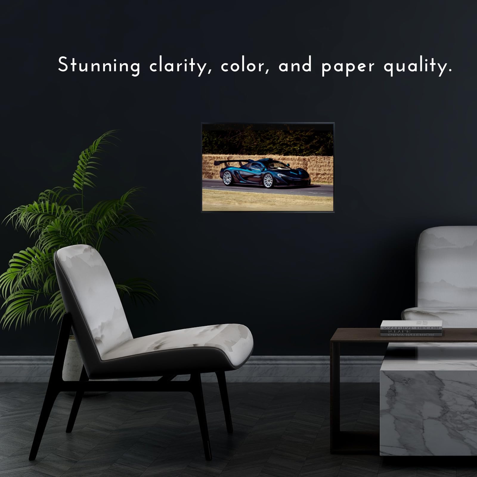 Blessed Posters McLaren P1 Poster – Exotic Hypercar Wall Art Print for Garage Office Bedroom Living Room Décor – Luxury Car Gift