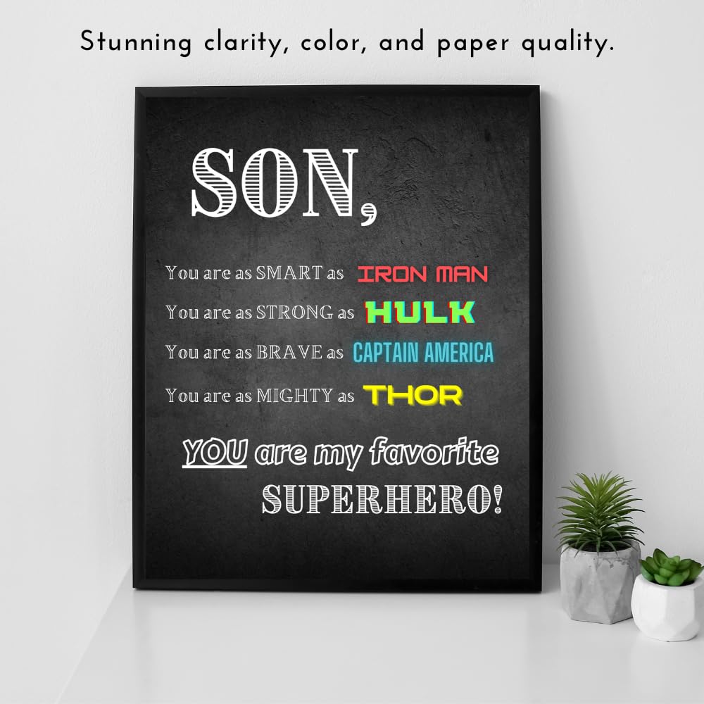 Boys Room Wall Art Print You Are My Superhero Poster Kids Bedroom Decor Gaming Room Decoration Gift