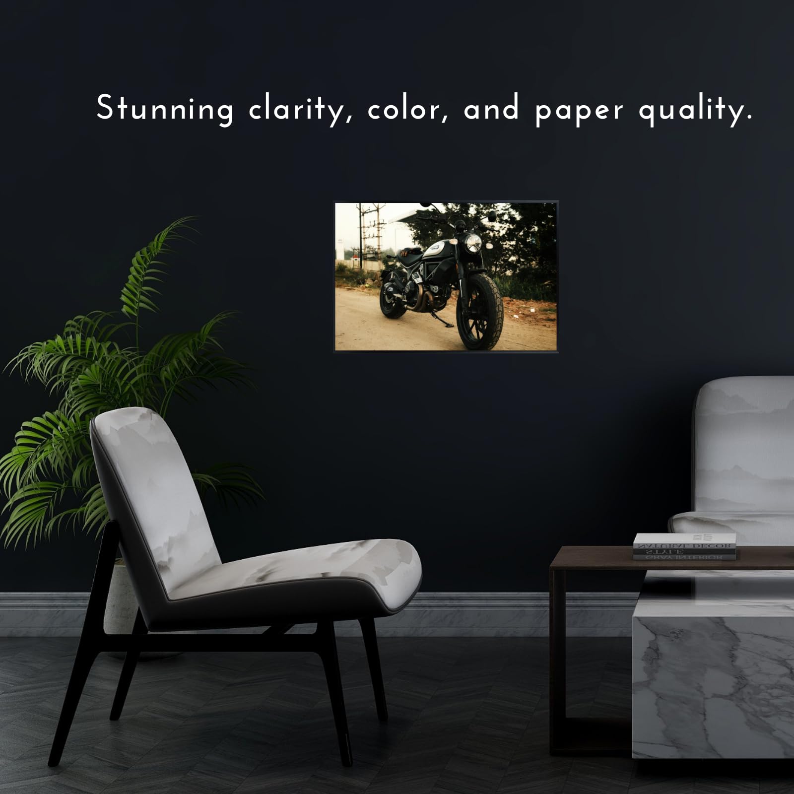 Ducati Scrambler Motorcycle Poster - Retro Motorbike Wall Deco for Garage, Office, or Man Cave
