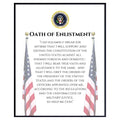 Blessed Posters Oath of Enlistment Poster Patriotic American Military Wall Art Inspirational Home Room Decor Gift for Veterans