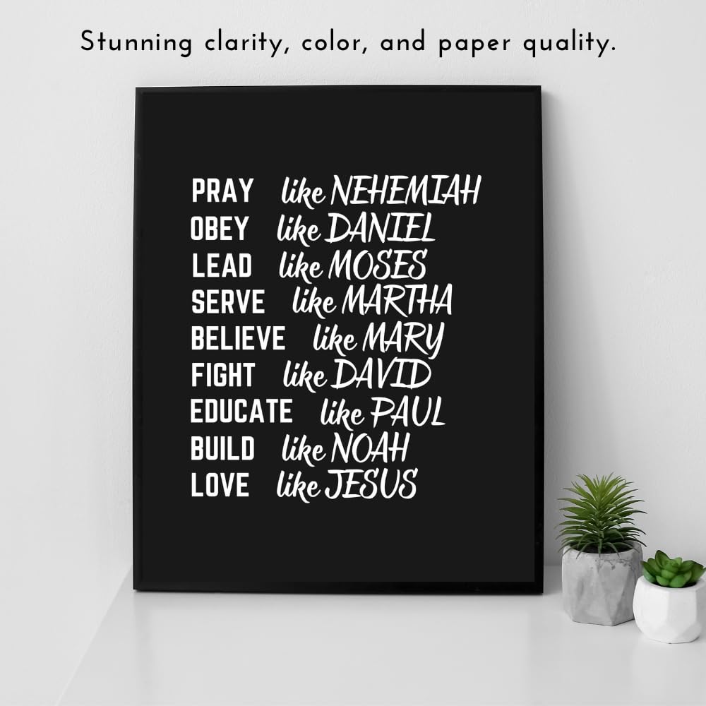 Blessed Posters Love Like Jesus Wall Art Christian Wall Art Scripture Wall Decor Bible Verse Home Decoration Gift for Women Men