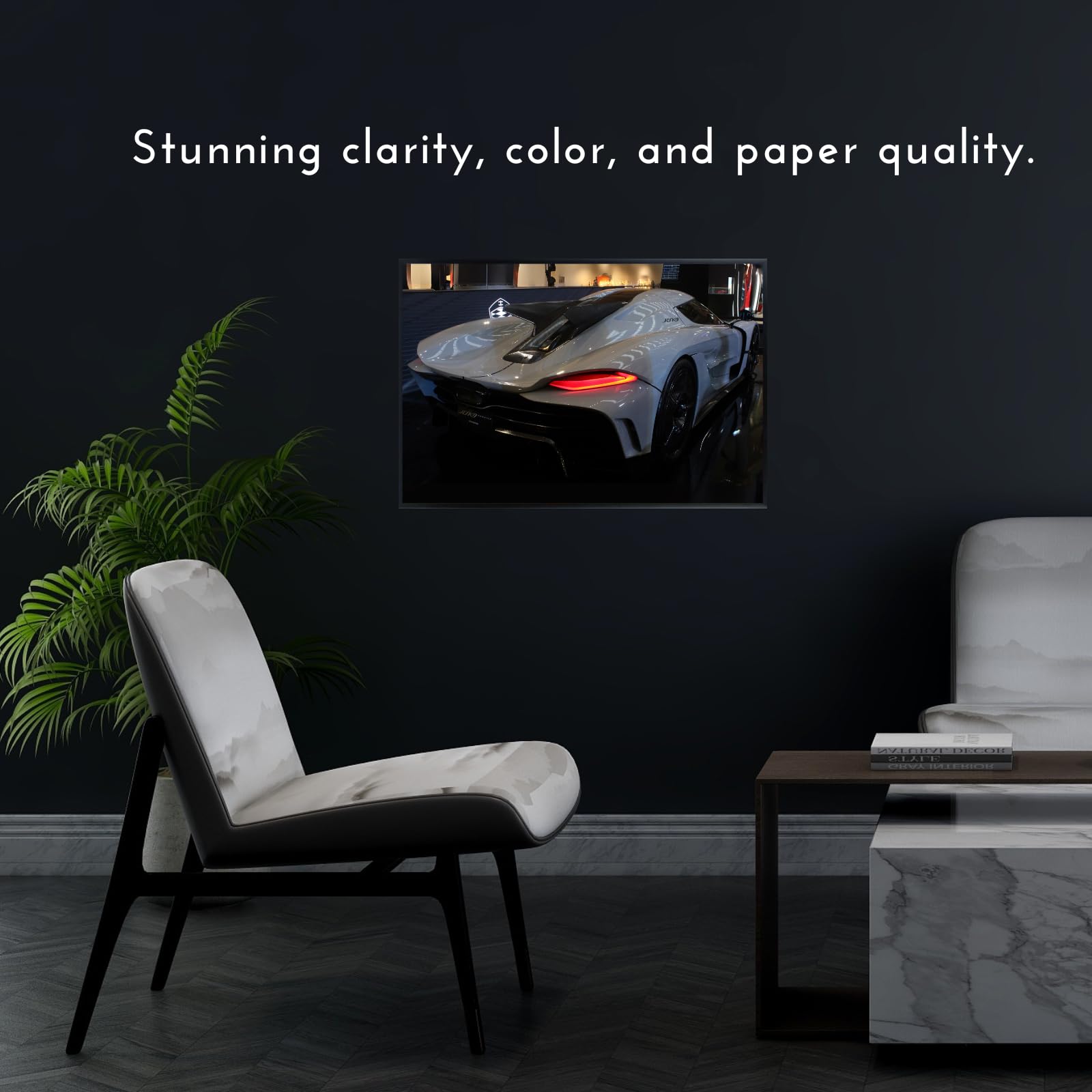 Blessed Posters Koenigsegg Jesko Poster – Exotic Swedish Hypercar Wall Art for Garage Office Bedroom Living Room Decor