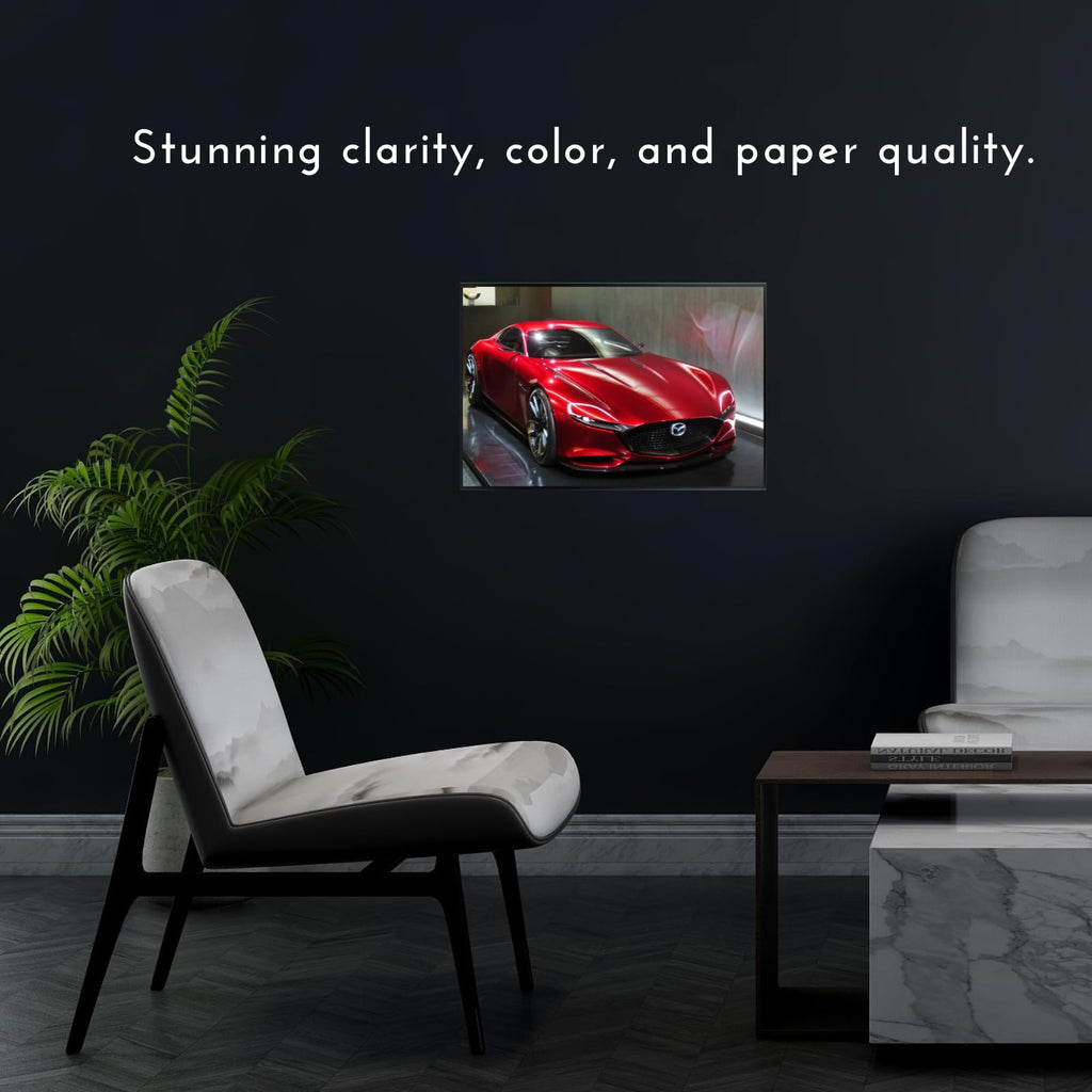Blessed Posters Mazda RX-7 FD Wall Print – Legendary Japanese Performance Car Artwork for Home Studio or Man Cave – Retro Tuner Culture Decor