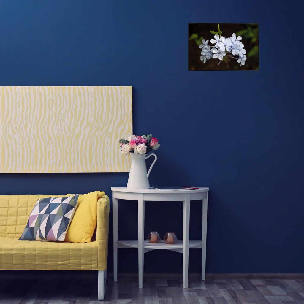 Blue Plumbago Botanical Wall Art Poster – Elegant Floral Home Decor for Living Room, Bedroom, or Office – Nature Flower Print for Modern & Classic Interiors