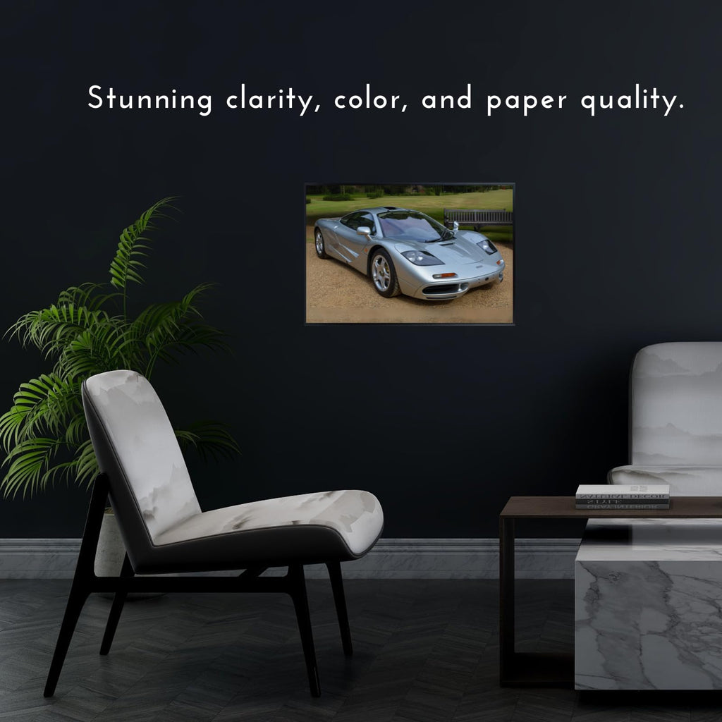 Blessed Posters McLaren F1 Poster Exotic Car Wall Art Iconic Supercar Print Garage Office Home Decoration