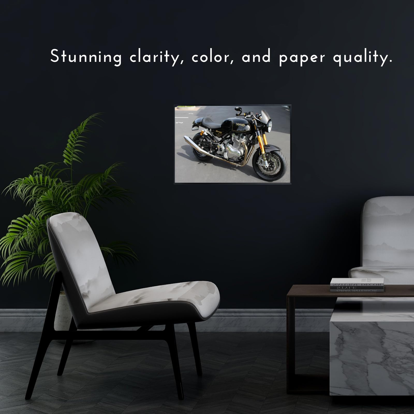 Norton Commando Wall Art Poster – Vintage Bike Wall Deco for Garage, Office, or Bedroom Decor