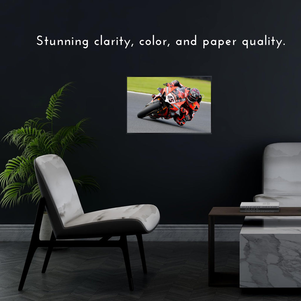 Ducati Panigale V4 Motorcycle Poster – Superbike Wall Deco for Garage, Office, or Man Cave
