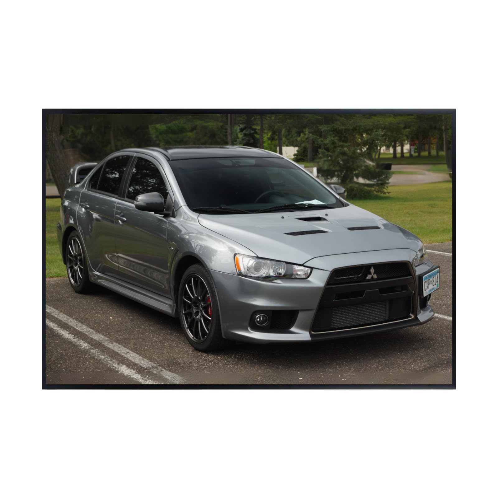 Blessed Posters Mitsubishi Lancer Evo VI Wall Poster – Classic JDM Drift Car Art for Garage Bedroom Office or Living Room – Retro Japanese Tuner Decor