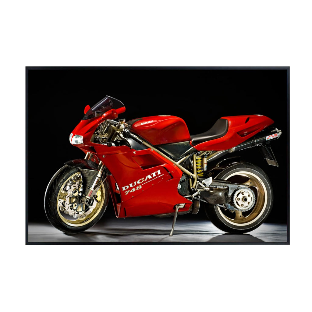 Ducati Motorcycle Wall Art Poster – Modern Motorbike Decor for Garage, Office, or Living Room