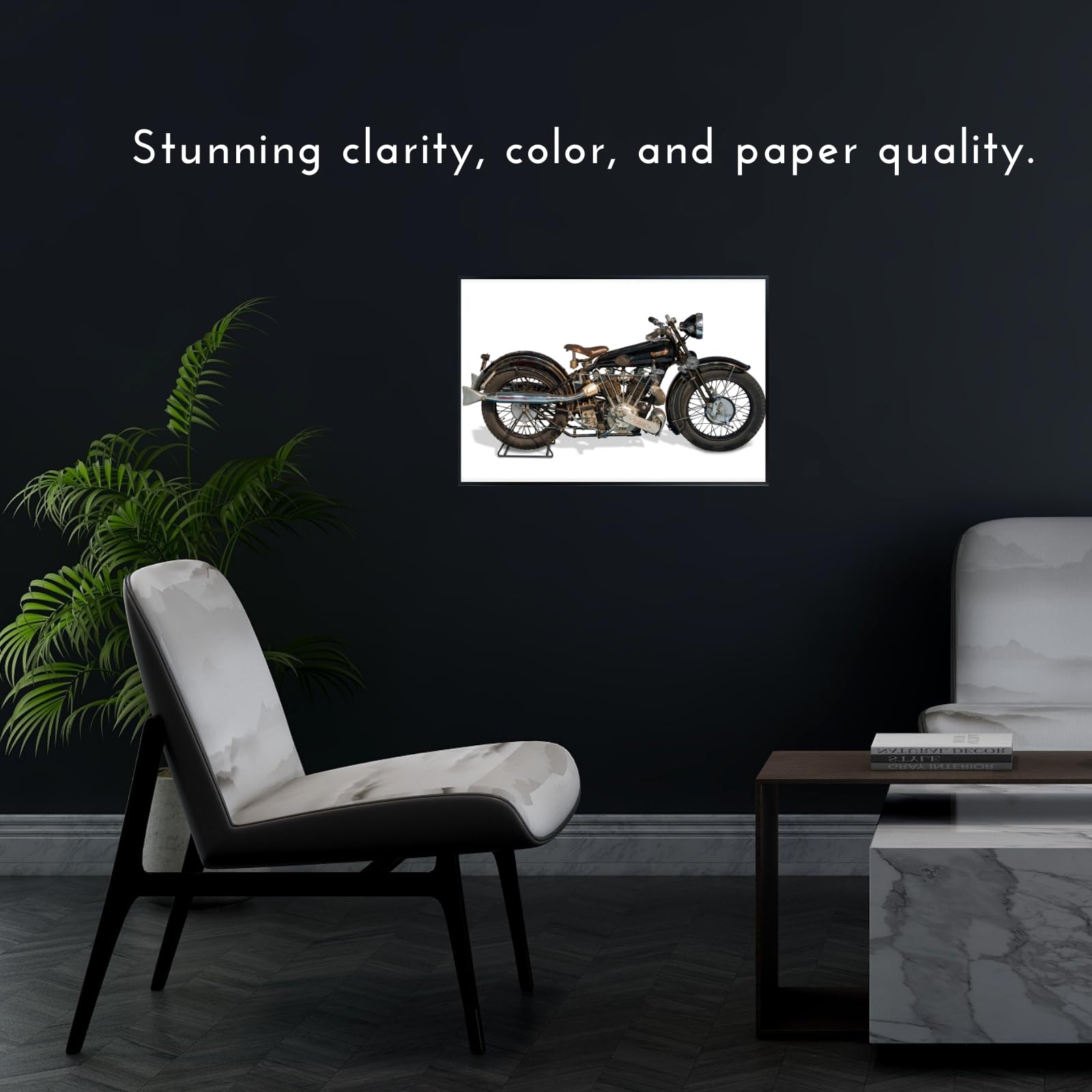Brough Superior SS100 Poster - Vintage Motorcycle Wall Decor for Garage, Office or Man Caves.