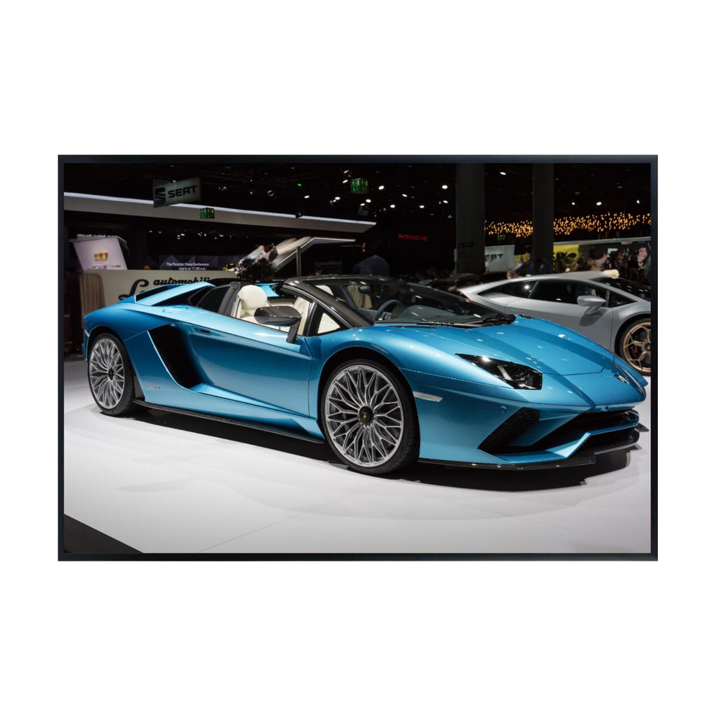 Blessed Posters Lamborghini Aventador Poster – Luxury Supercar Wall Art Print for Garage Office Bedroom Living Room Décor – Automotive Gift