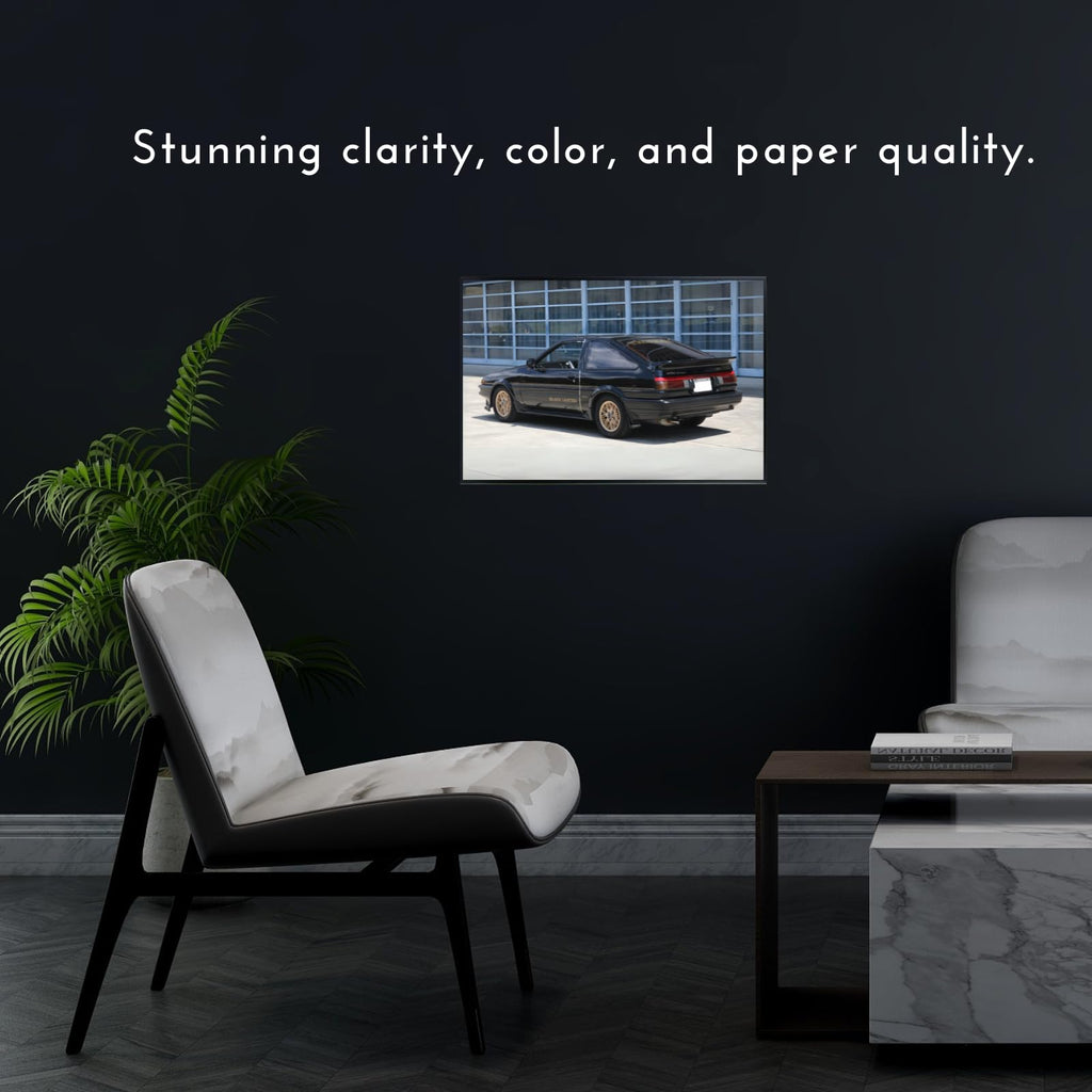 Blessed Posters Toyota AE86 Wall Art – Classic JDM Car Print for Garage, Bedroom, Office, or Living Room Decor