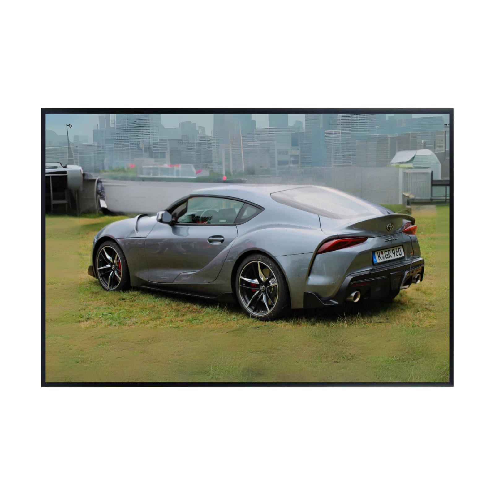 Blessed Posters Toyota Supra MK4 Poster Iconic JDM Supercar Wall Art for Garage Office Bedroom Living Room Decor