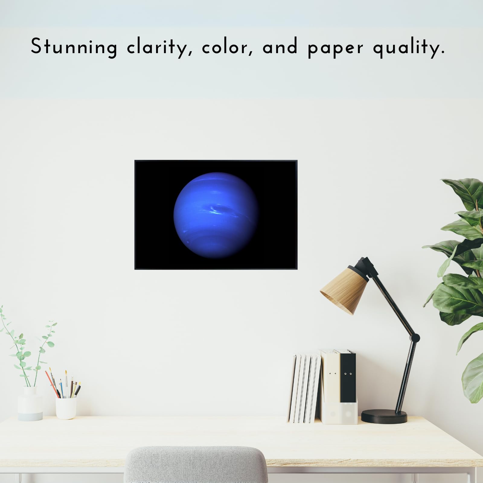 Blessed Posters Neptune Poster – Night Sky Wall Art Print for Bedroom, Living Room, Office, or Home Decor – Space Astronomy Photography Artwork