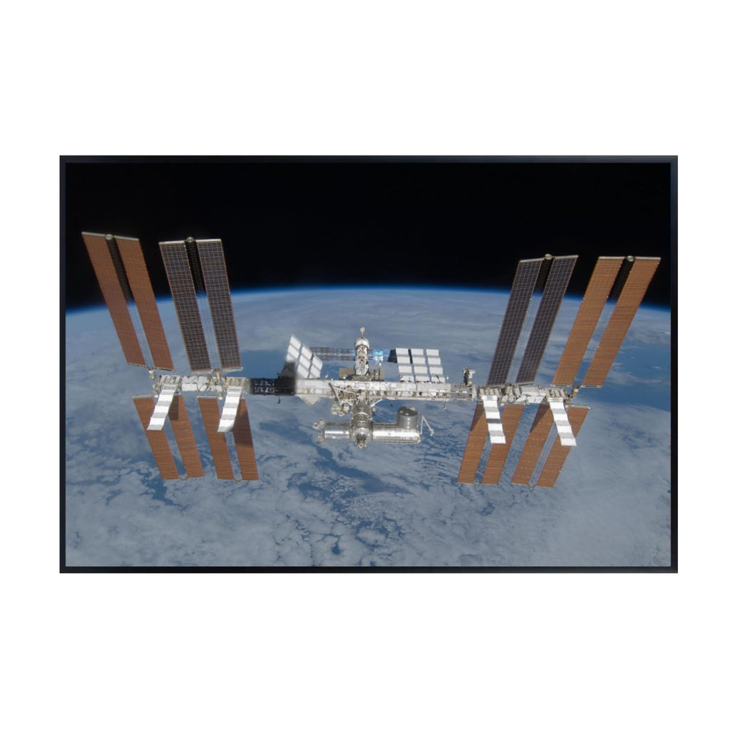 Blessed Posters International Space Station Poster – Galaxy Wall Art Print for Home Office Bedroom Decor – Space Photography Artwork