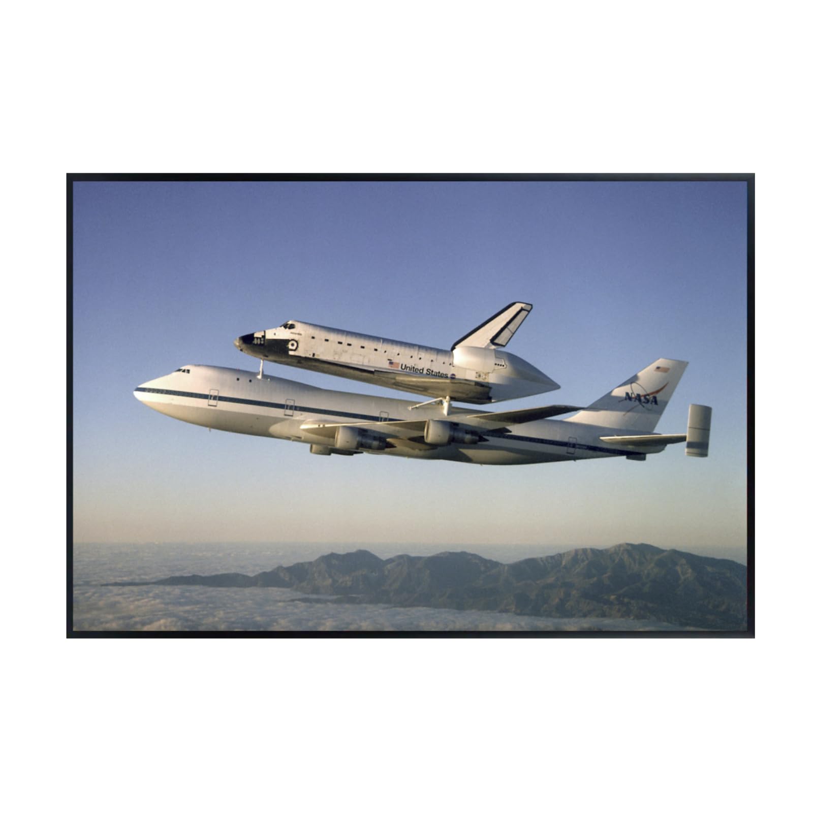 Blessed Posters Space Shuttle Carrier Poster – Galaxy Wall Art Print for Home Office Bedroom Decor – Space Photography Artwork
