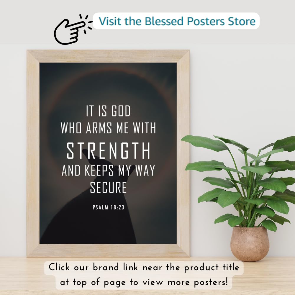 Psalm 18:23 Scripture Wall Art Christian Bible Verse Poster Religious Home Decor Inspirational Gift for Women